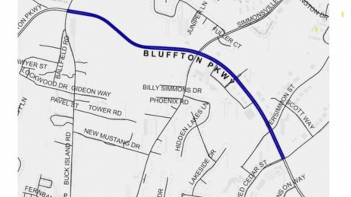 Overnight repairs will be taking place for the next two weeks on a section of Bluffton Parkway from Red Cedar Street to Buck Island Road.