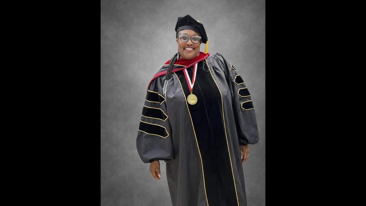 Linda Davis upon receiving her doctorate.