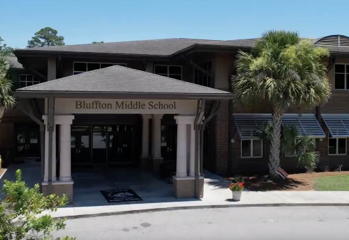 Bluffton Middle School, located at 30 New Mustang Drive, is part of the Beaufort County School District.