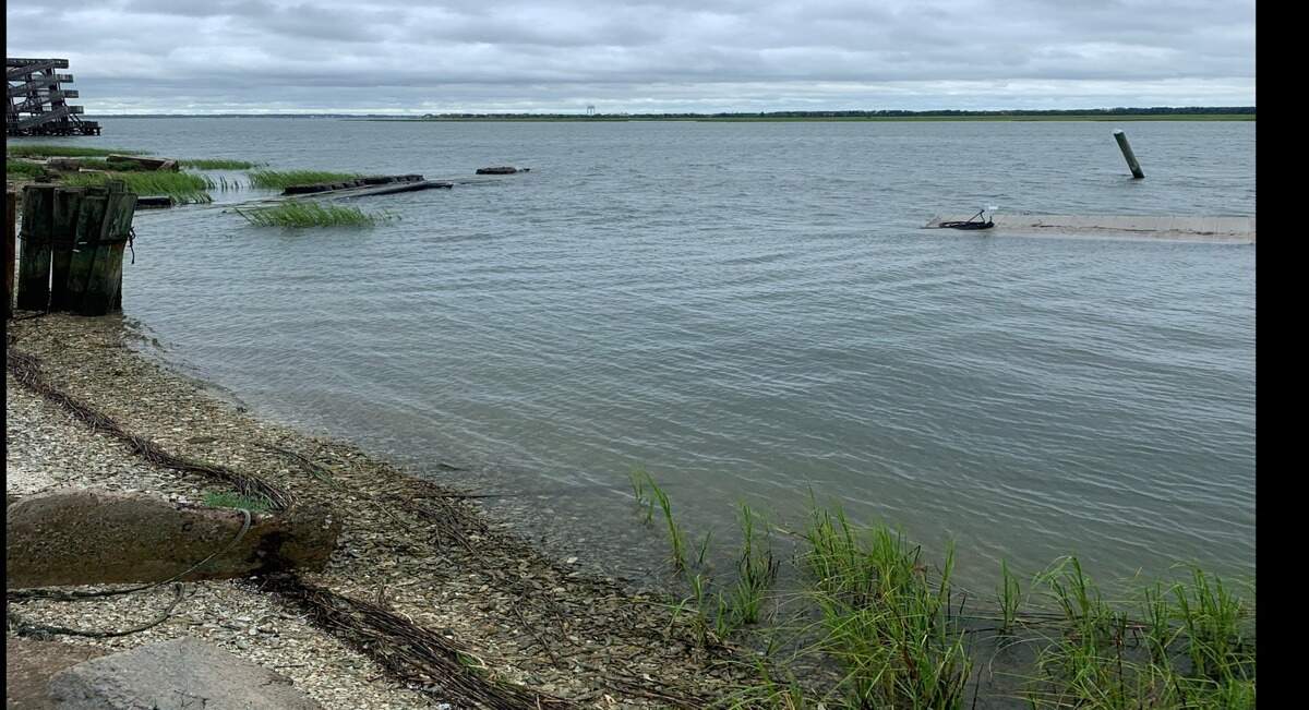 A large wave July 7, created by a tornado during Tropical Storm Elsa, washed away two-thirds of the staging docks at Butler Marine Dry Stack and Sales.