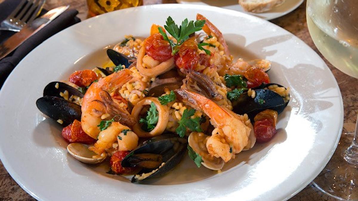 Risotto ai Frutti di Mare from Gusto Ristorante, which is expected to reopen in Hilton Head’s Sea Turtle Marketplace in April.