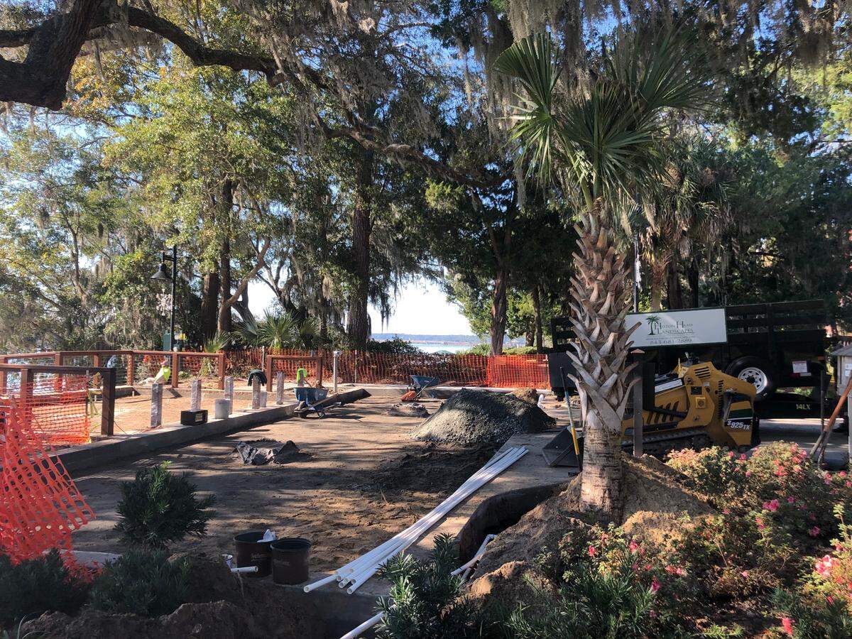 A view of construction on the Calhoun Street Public Dock on Dec. 11, 2020.