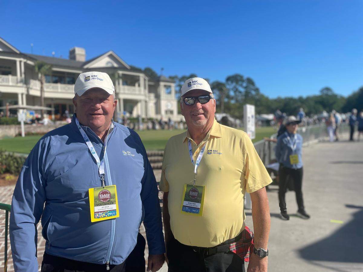 Michael Turner, on the right, is a volunteer captain in his seventh year of volunteering. It is Jeff Heslop’s fourth year.