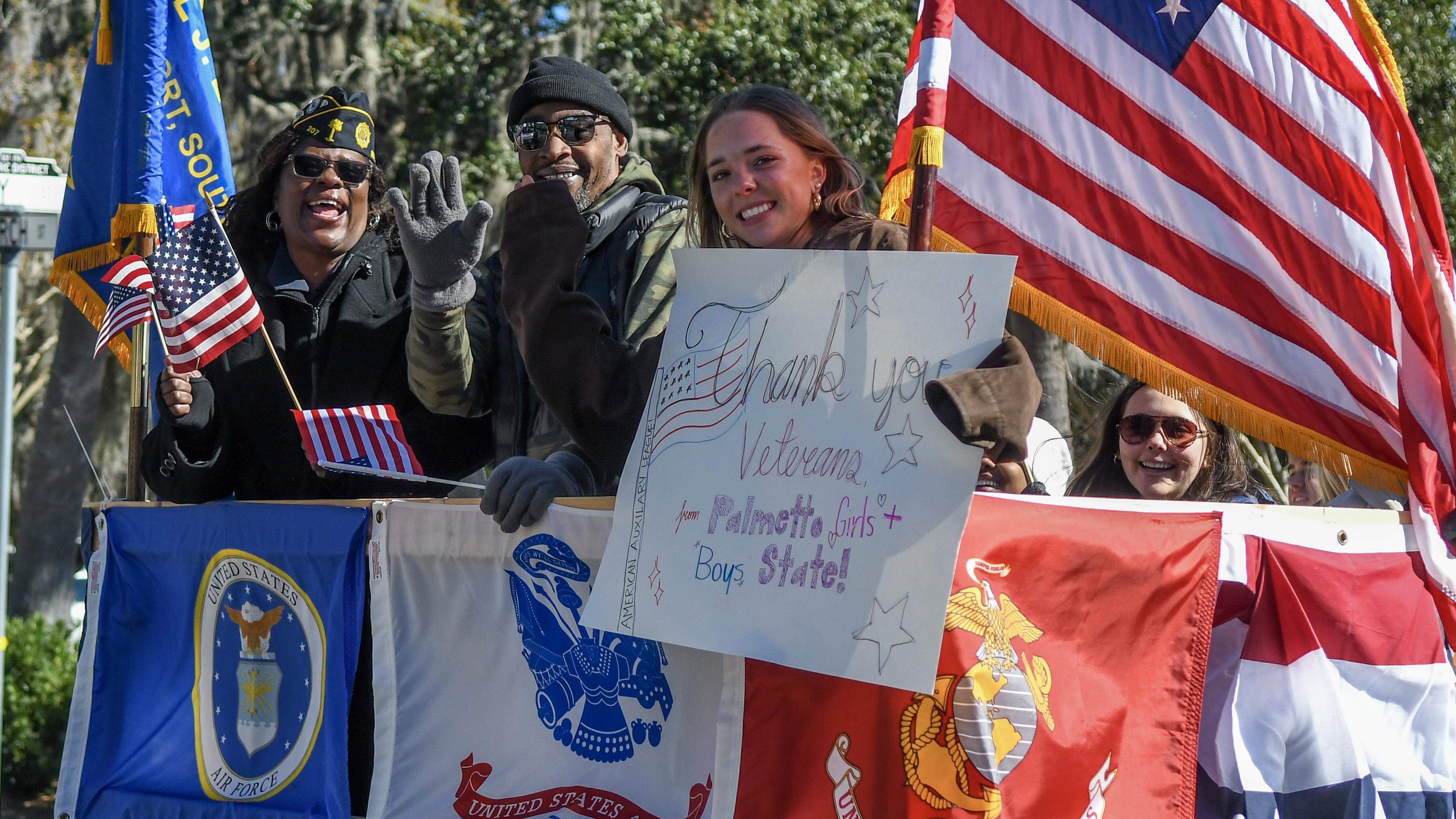 Photos: Shutdown excludes military, Beaufort’s cold but sunny Veterans Day parade