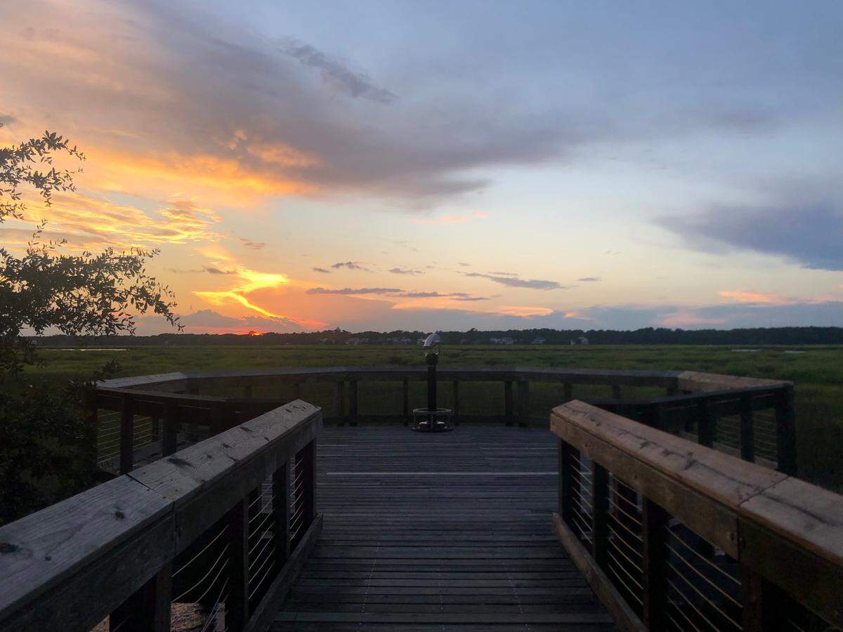Sunset at Veterans Memorial Park on Hilton Head Island.