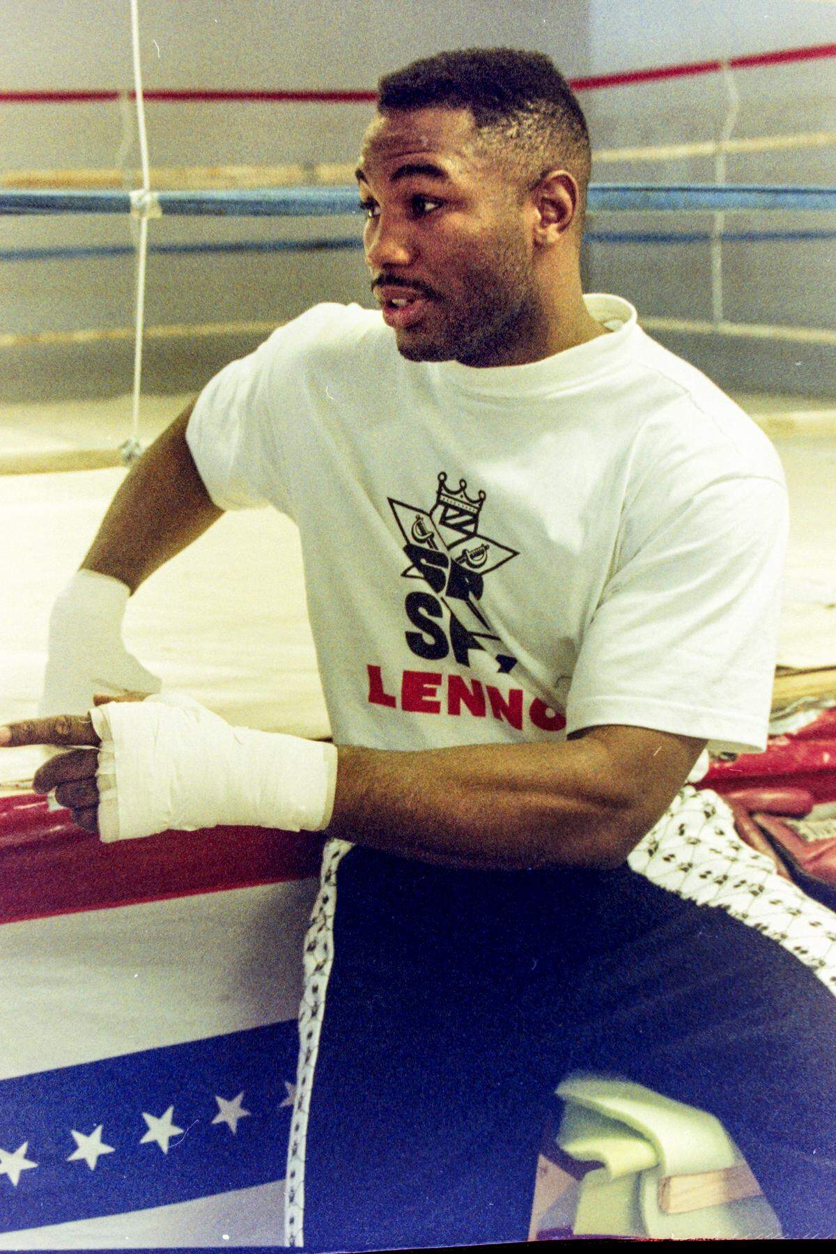 WBC world heavy-weight champ Lennox Lewis on March 18, 1993, on Hilton Head Island.