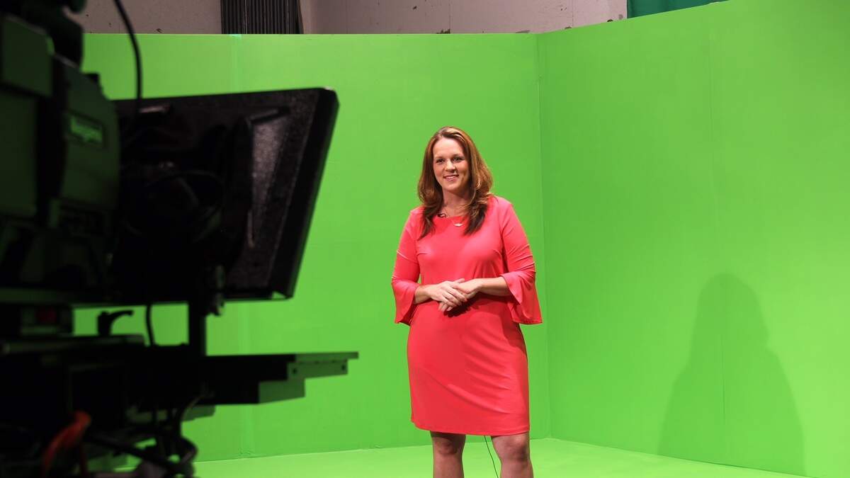 Holly Bounds Jackson on the job at ETV in Beaufort.