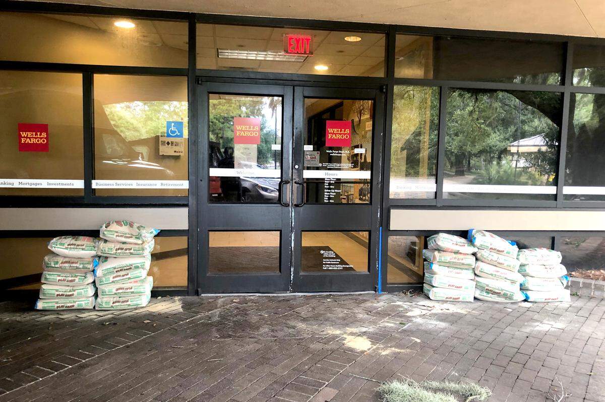 On Sept. 4, 2019, Charlie Labassi, a Hilton Head Island Wells Fargo banker, called for help after sandbags trapped him and kept him from leaving the Sea Pines Circle branch as Hurricane Dorian lumbered in the Atlantic Ocean. Firefighters with the Town of Hilton Head Island Fire & Rescue Division responded and moved the bags, freeing Labassi.