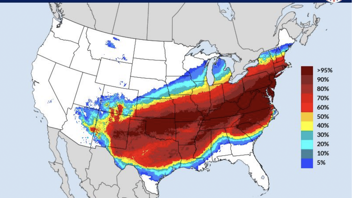 Beaufort County currently looks to be near the southern periphery of winter system moving toward the eastern half of the United States, according to a Thursday morning briefing from the National Weather Service’s Charleston Office.