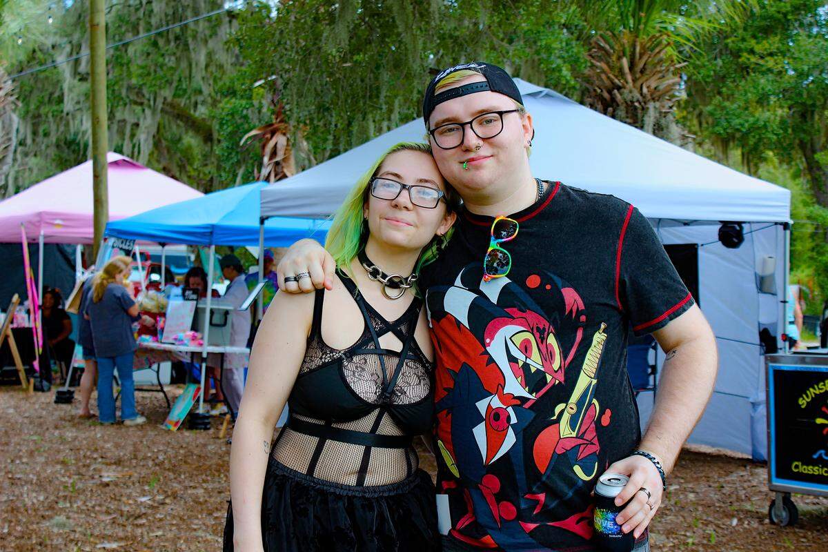 Matthew (left, he/him) and his partner Tyler (right, he/him) both grew up in the Beaufort area. “There’s little pockets of queerness everywhere,” said Matthew. “You just gotta know where to look.”
