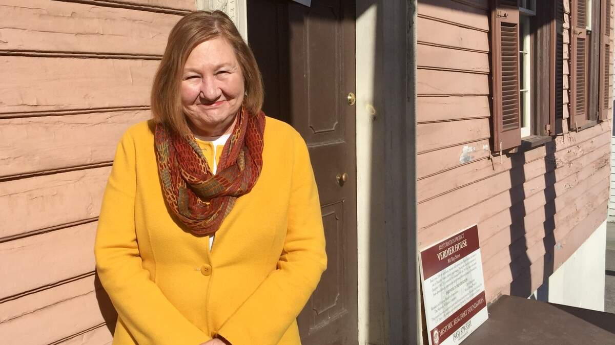 Maxine Lutz poses at the front door of the John Mark Verdier House on Bay Street in Beaufort, which became Beaufort’s first historic preservation project in 1946. Lutz retired Friday, Feb. 1, 2019, from the Historic Beaufort Foundation after 21 years with the organization that owns the house and uses it as a musuem.