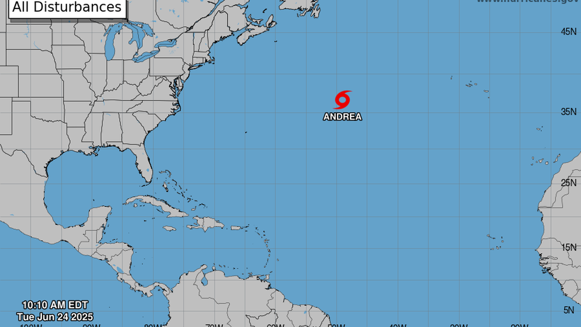 The first storm of the 2025 hurricane season is here. Is Andrea a threat?