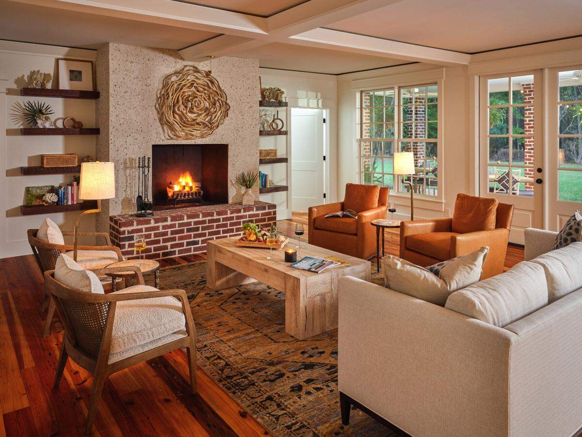 A photo of the first-floor common room of the May River Manor