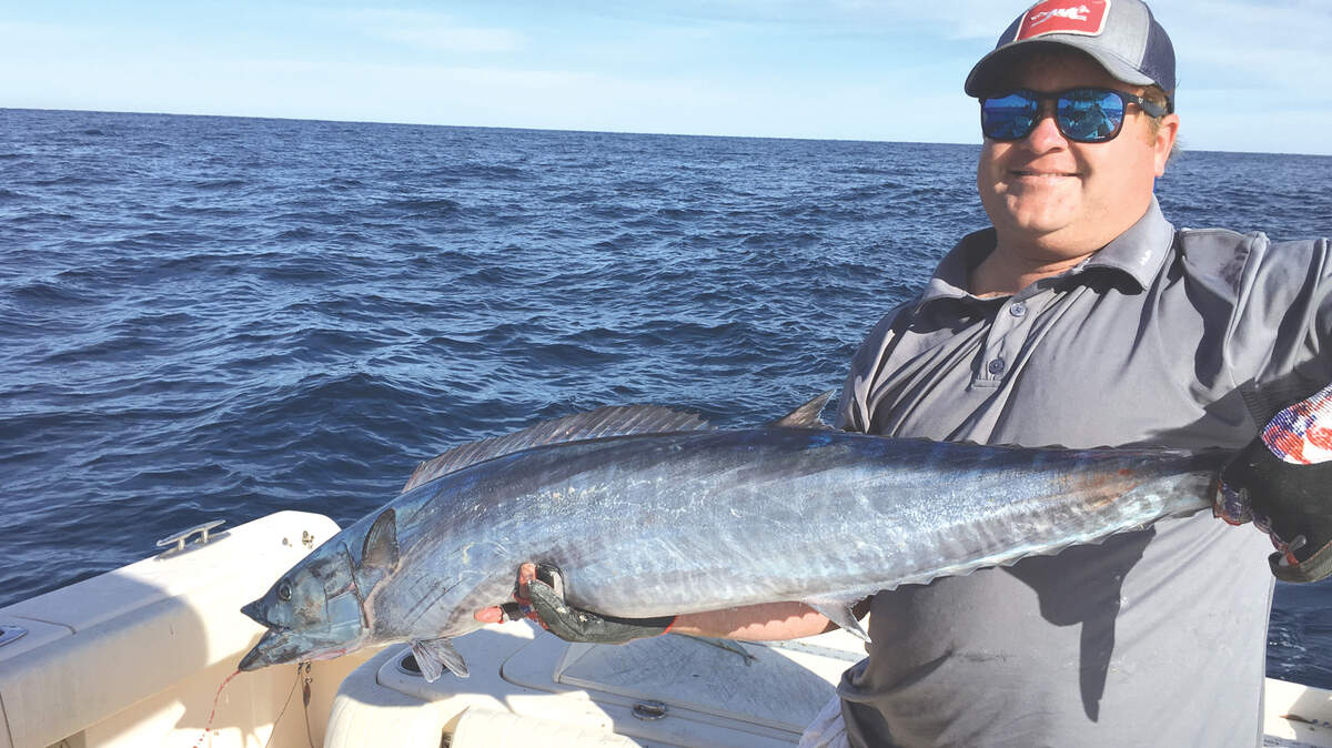 Will “Catfish” Thompson shows off one of three wahoo caught last week.