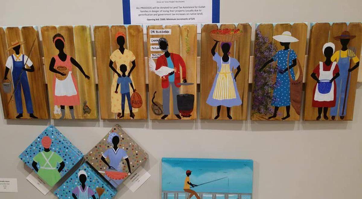 Samantha Claar’s art piece that sold at silent auction in July. Claar donated the money to help pay delinquent property taxes on Hilton Head.