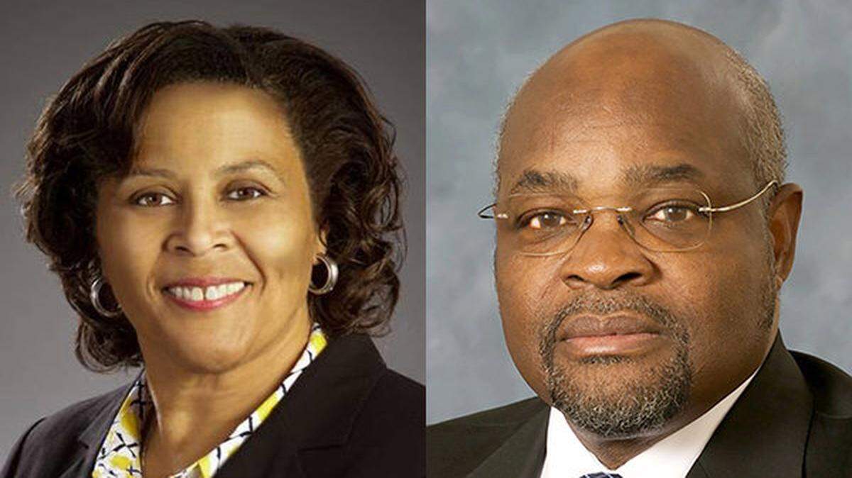 Margie Bright Matthews, left, and SC Rep. Kenneth Hodges