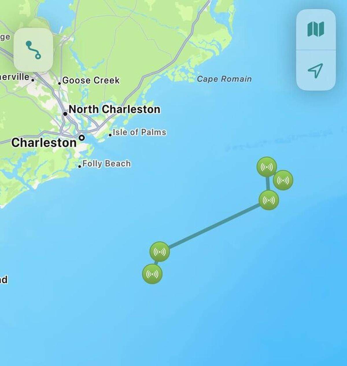 Knox, another great white shark tagged and tracked this season by Michalove and his team, last pinged Dec. 31 outside of North Charleston.