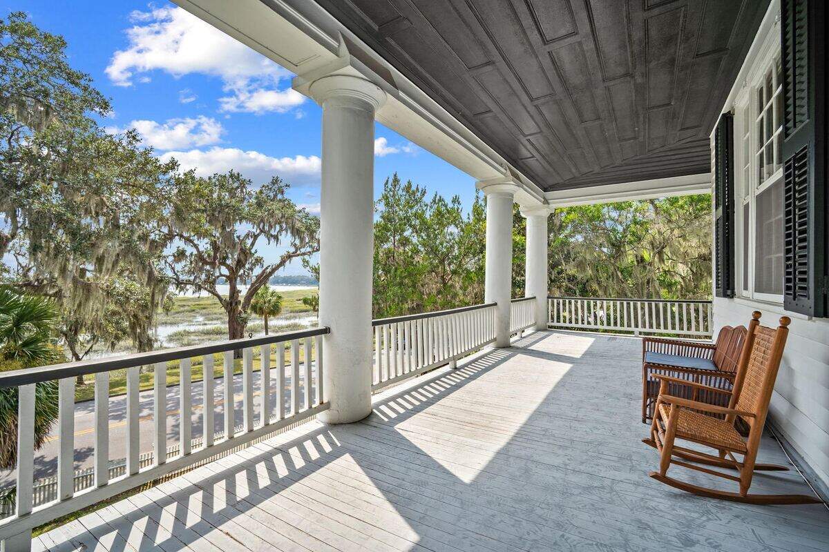 Facing Bay Street, Lowcountry Real Estate says the home is bathed in natural light and offers breathtaking views in every direction.