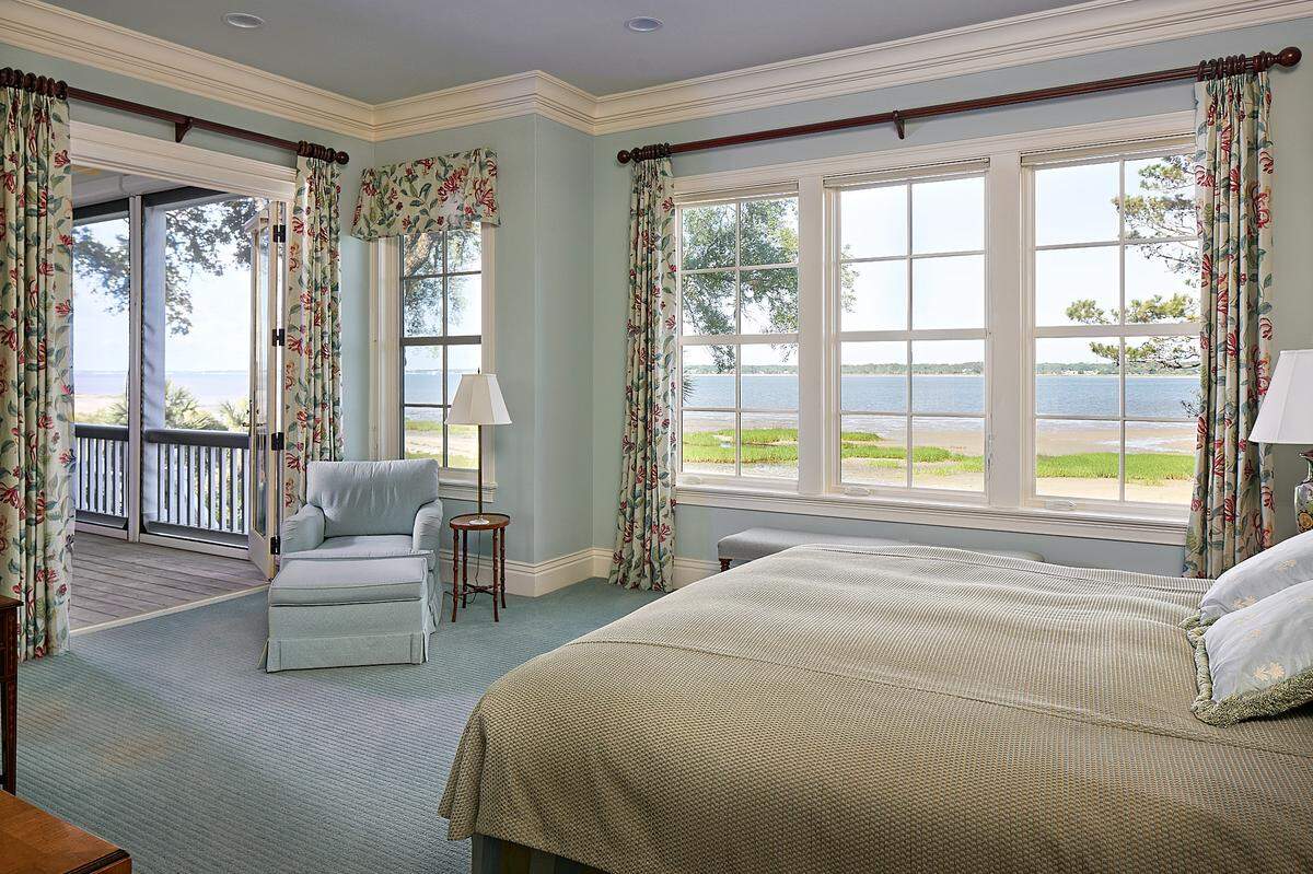 The master bedroom is on the first floor of the home.