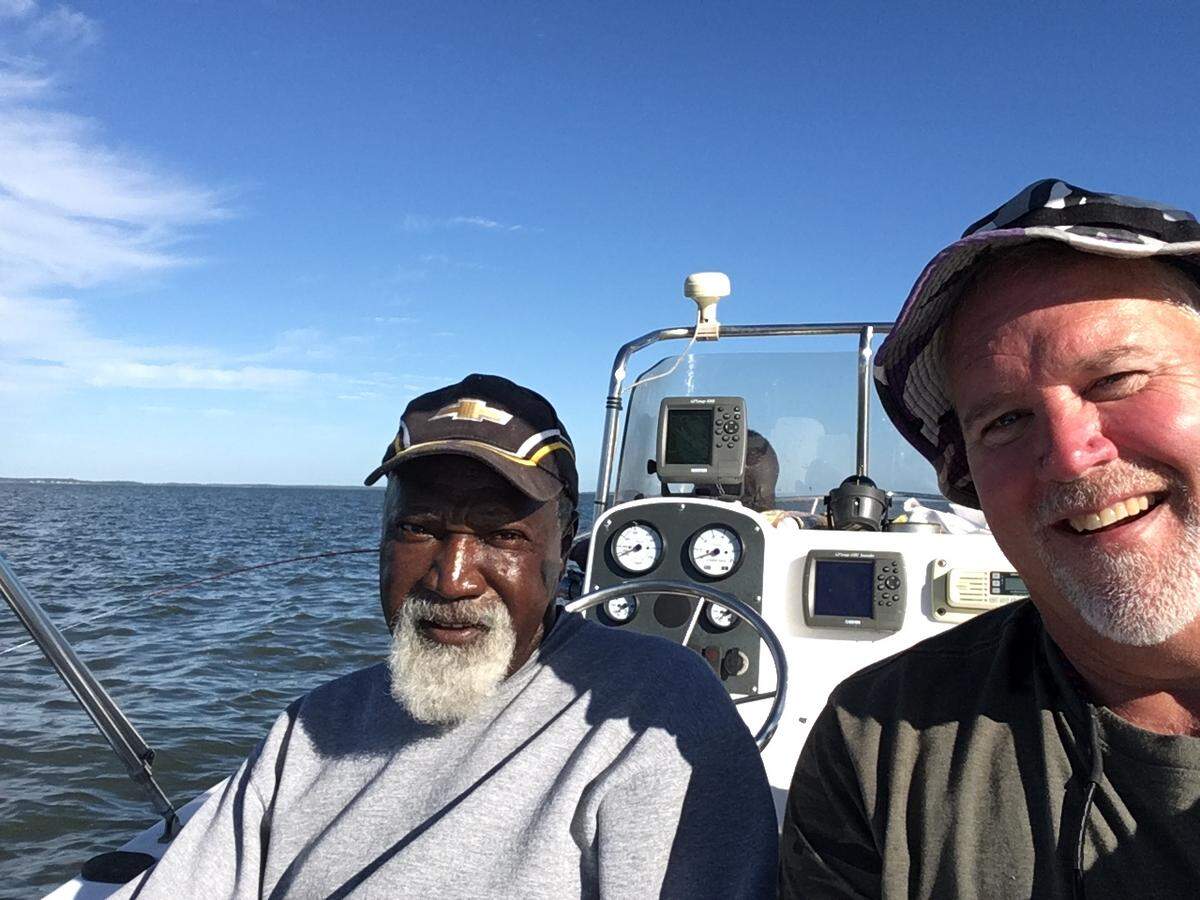 Jim Reynolds, Ben’s neighbor, volunteered with the fishing program for years. Ben helped teach Jim how to fish the salt waters that he knew so well.