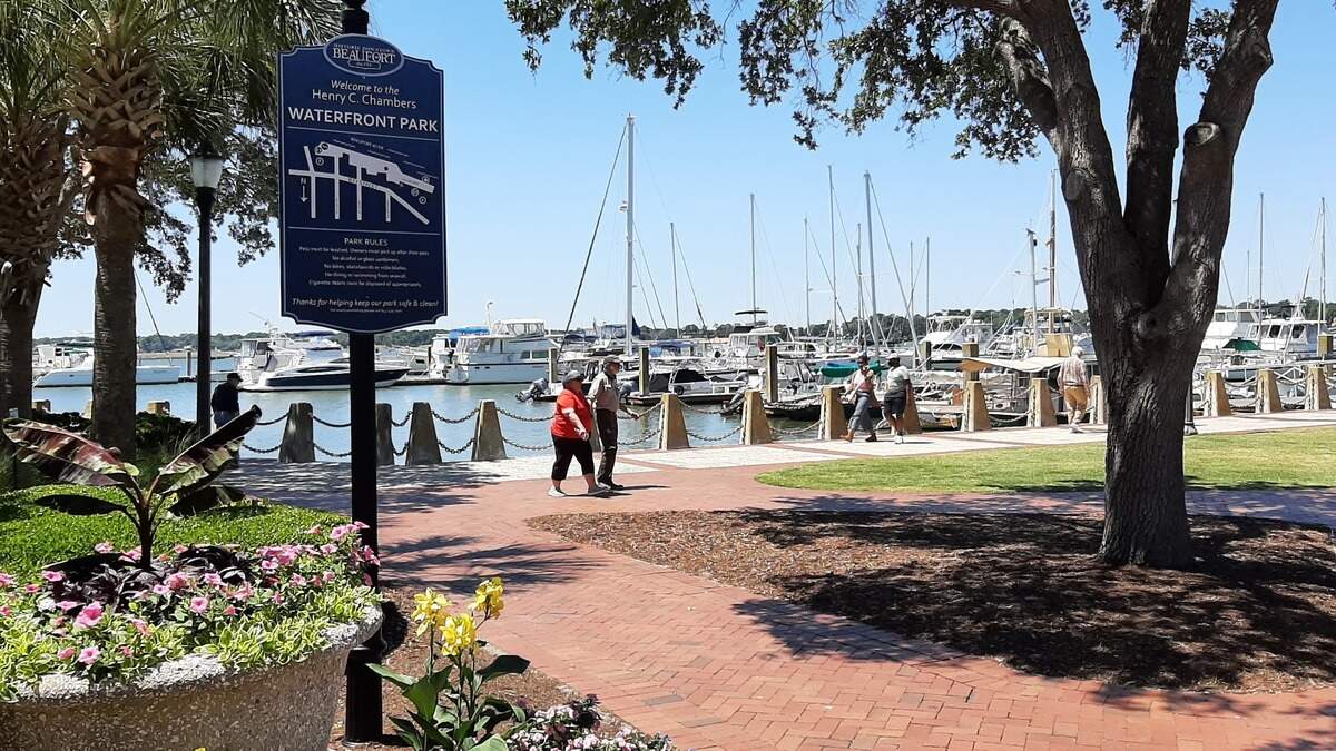 Beaufort has been named one of the 26 most beautiful towns in the country. Waterfront Park is just one of the gems in the city.