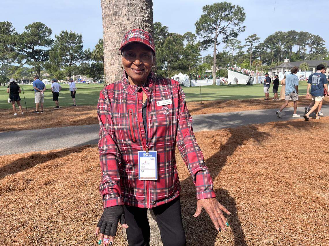 Charles Etta was in the Plaid Nation spirit Saturday with some fingernails painted in plaid.