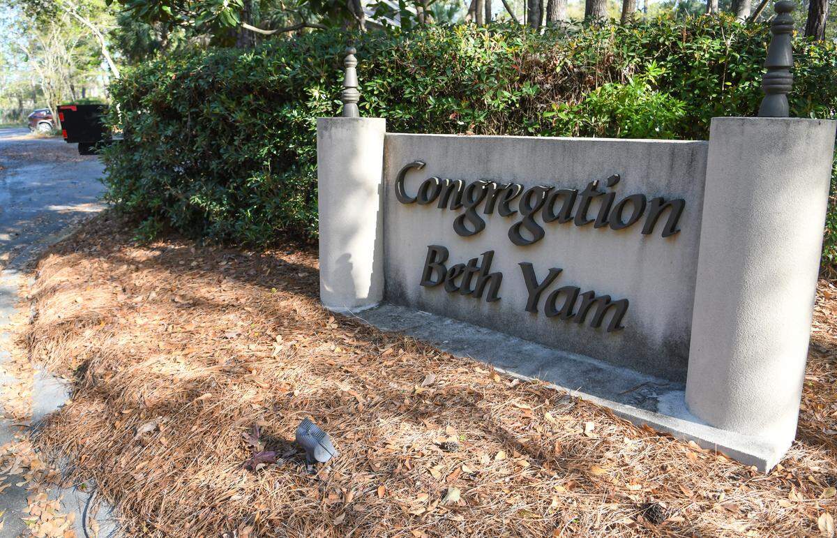 The entrance to Hilton Head Island’s Congregation Beth Yam as seen on Friday, March 20, 2020.