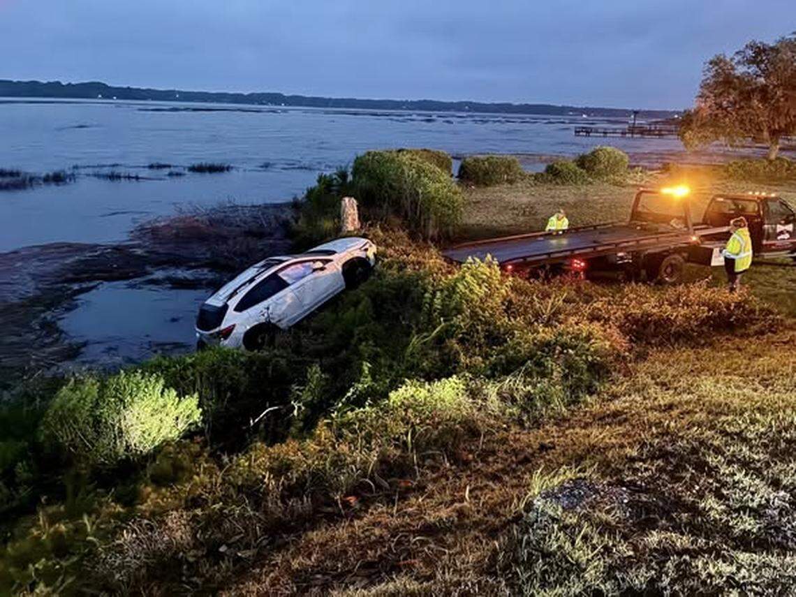 Just before 5:45 a.m. Monday, the Beaufort/Port Royal Fire Department responded to a vehicle that went down the embankment at Bellamy Curve.