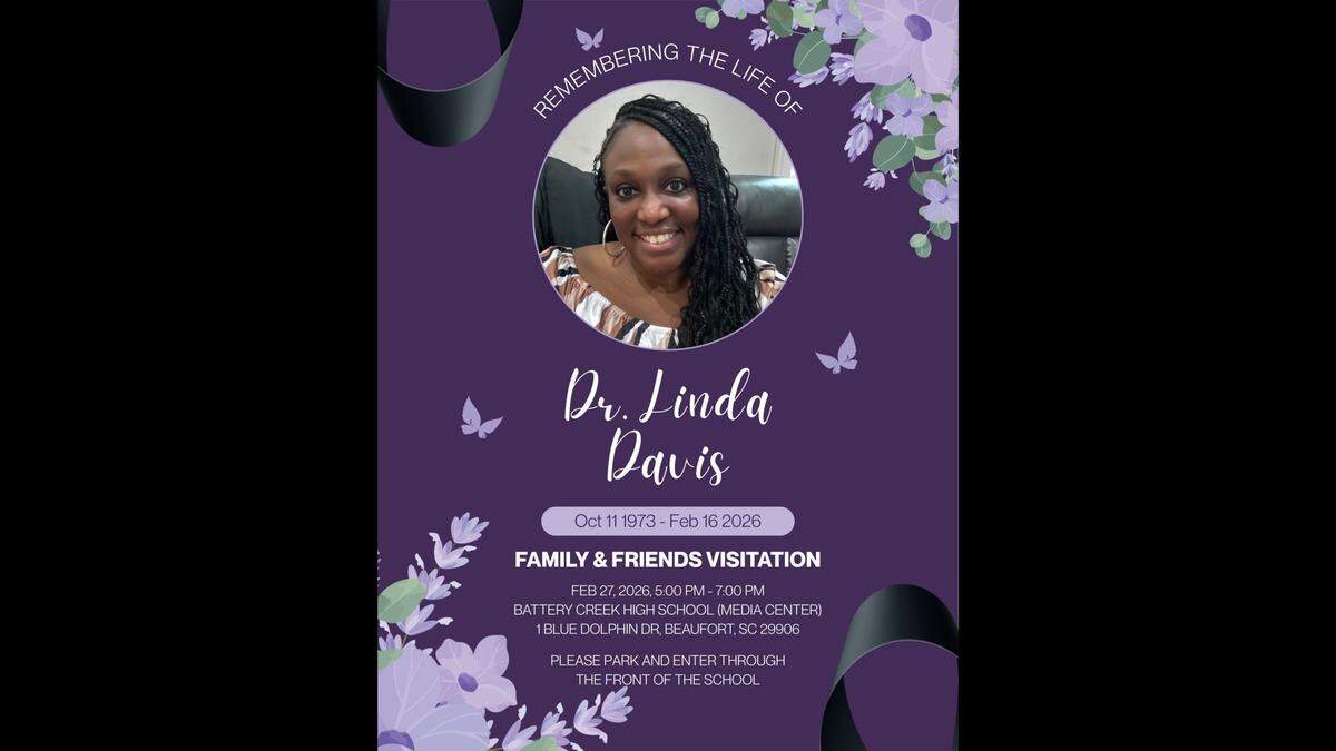 Linda Davis grew up in Beaufort. Friends and family will gather to remember her Friday evening at Battery Creek High School.