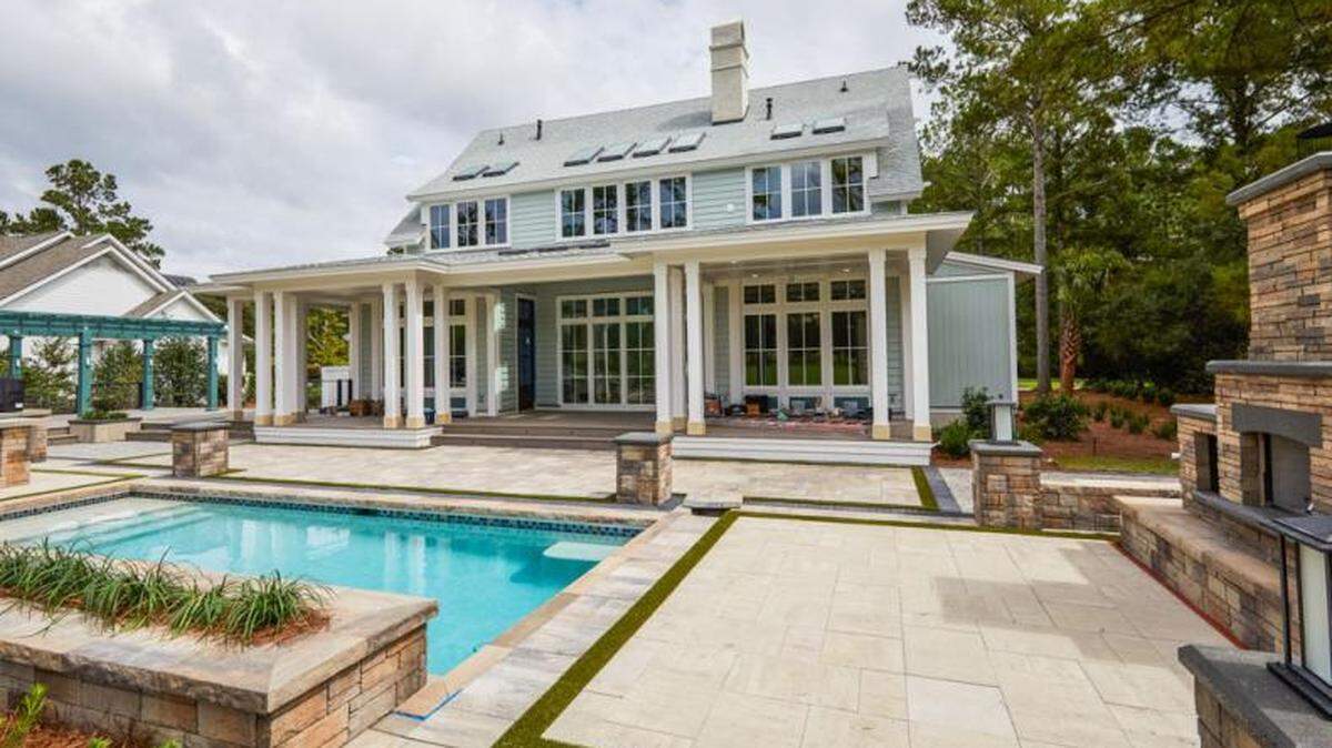 The backyard of the HGTV Dream Home 2025 in Bluffton, S.C.