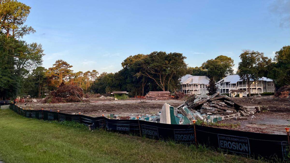 This photo, taken in July 2024, shows the 8.4-acre tract on Hilton Head Island’s Folly Field Road being cleared to make way for 166 timeshare units.