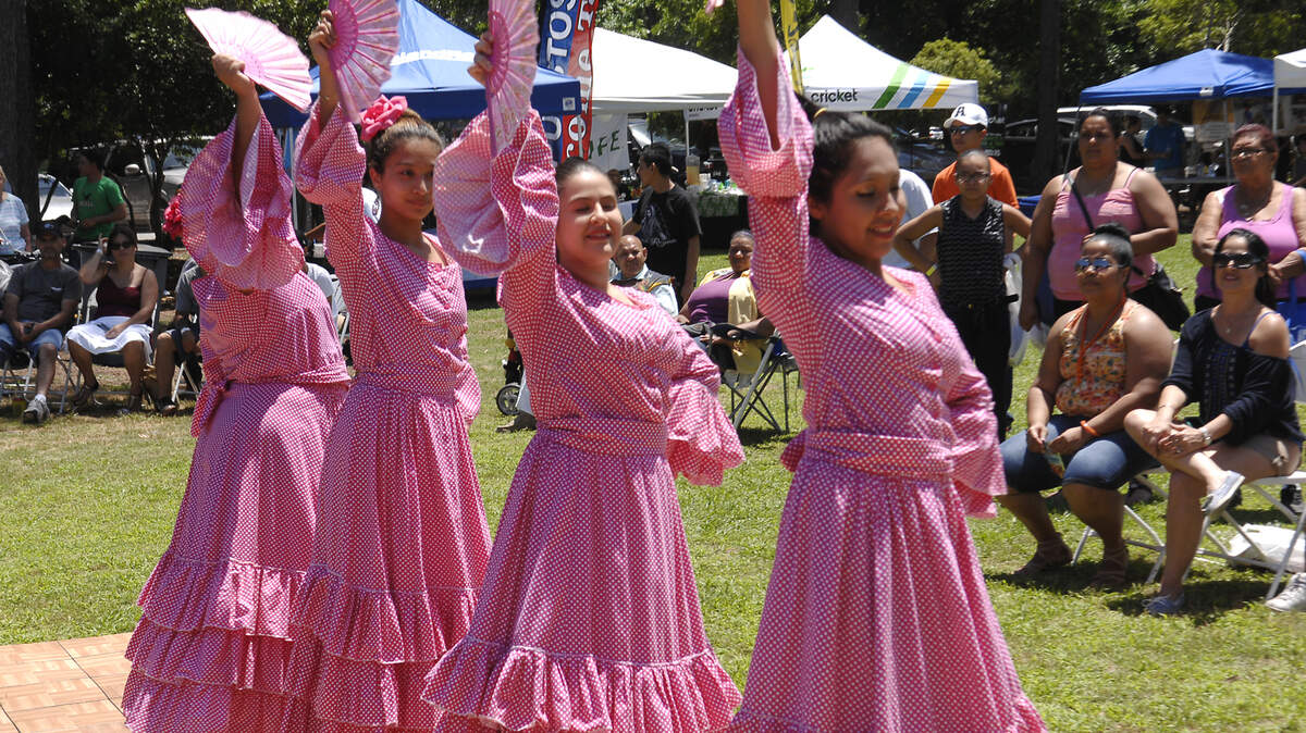 Members of the Hispanic Heritage Dance Group dance a Flamenco during the Third Annual Fiesta de Mayo on May 18, 2015, at Shelter Cove Community on Hilton Head Island.