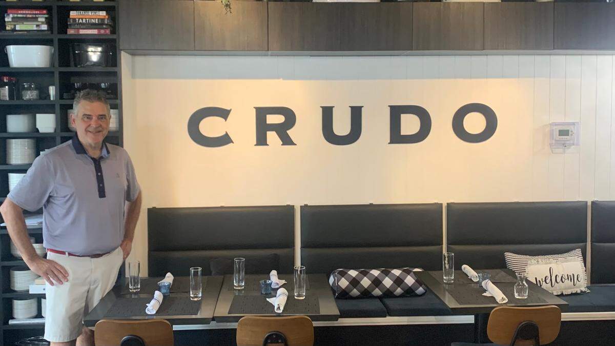 Owner Brian Behnke opened his new raw Bar CRUDO for dinner last month and now is adding lunch.