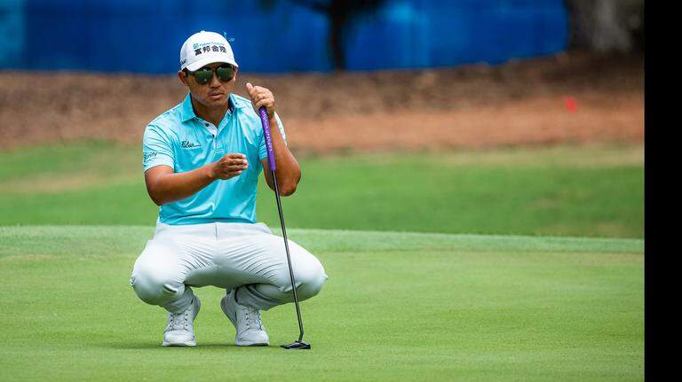 Golf action on first day of tournament play at the RBC Heritage
