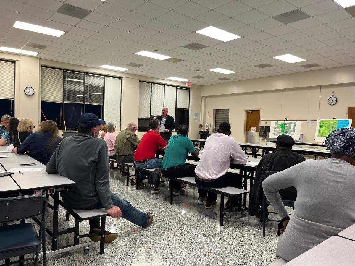 Some 50 residents attended an informational meeting on Beaufort County’s proposal to purchase the former Lobeco chemical plant property. The county is gathering input from residents before proceeding.