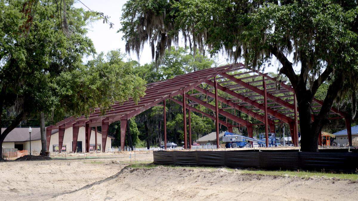 Construction on the expansion for Praise Assembly of God Church as seen on Friday afternoon in Beaufort.