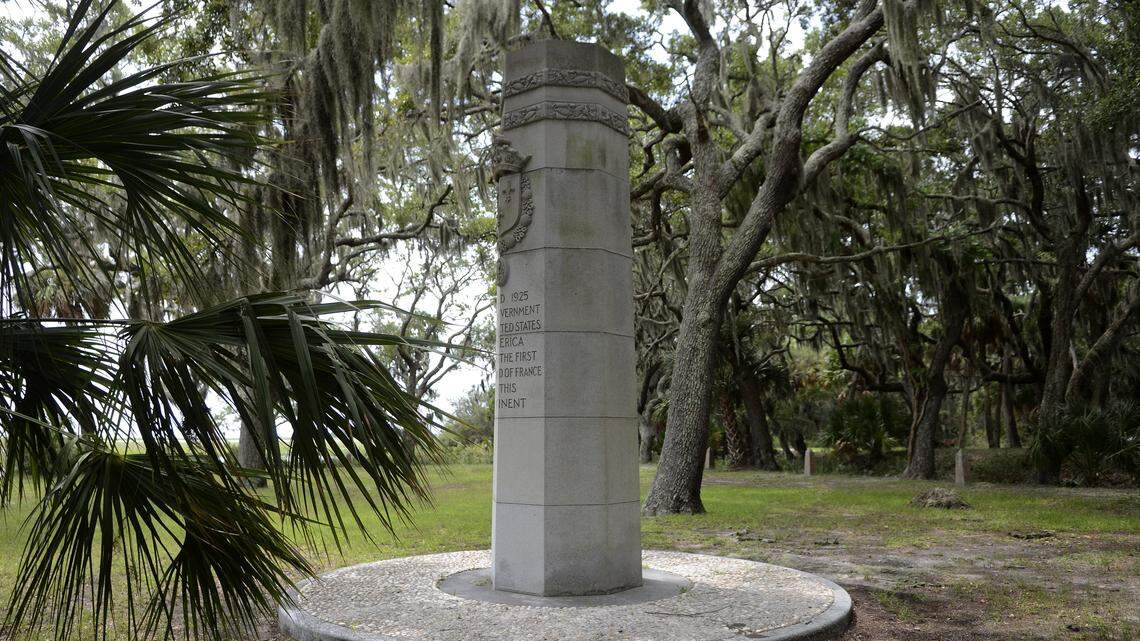 The Ribaut Monument as seen on Aug. 14, 2014, at the site of Fort San Marcos, the last Spanish fort at Santa Elena, on Marine Corps Recruit Depot Parris Island.