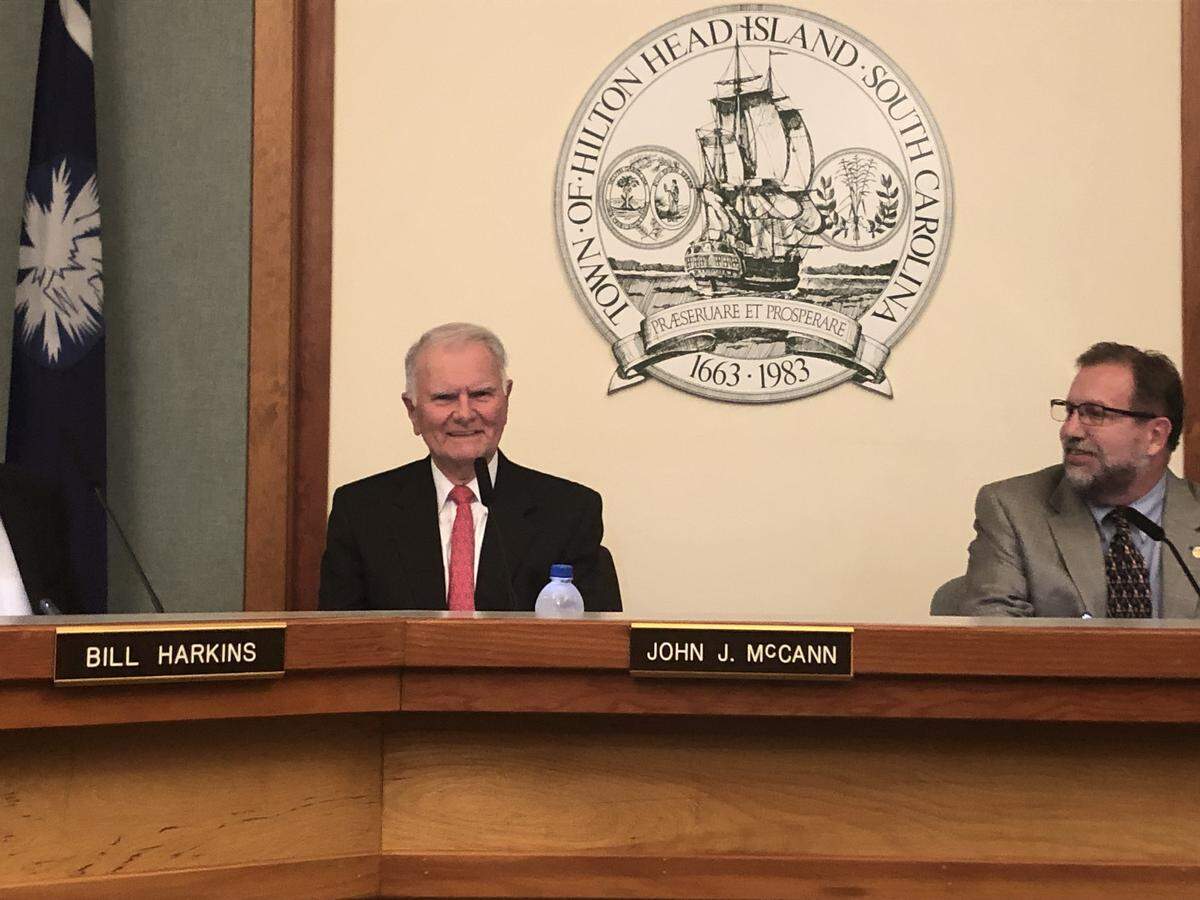 John McCann takes his seat as mayor for the first time on Dec. 4, 2018.