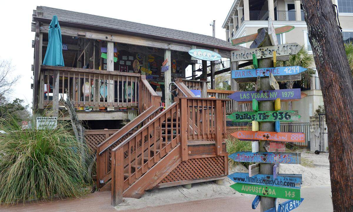 CoCo’s On The Beach, a beach bar at the Hilton Head Resort, is photographed on March 12, 2018.