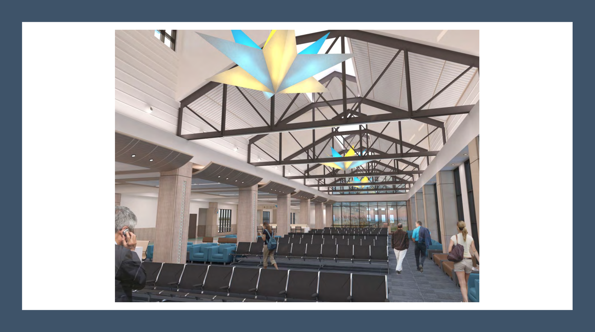 One of the new Hilton Head Airport terminal expansion renderings.