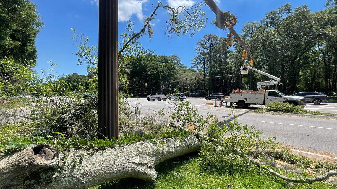 Update: Hilton Head intersection reopens after repairs to tree-damaged signal light
