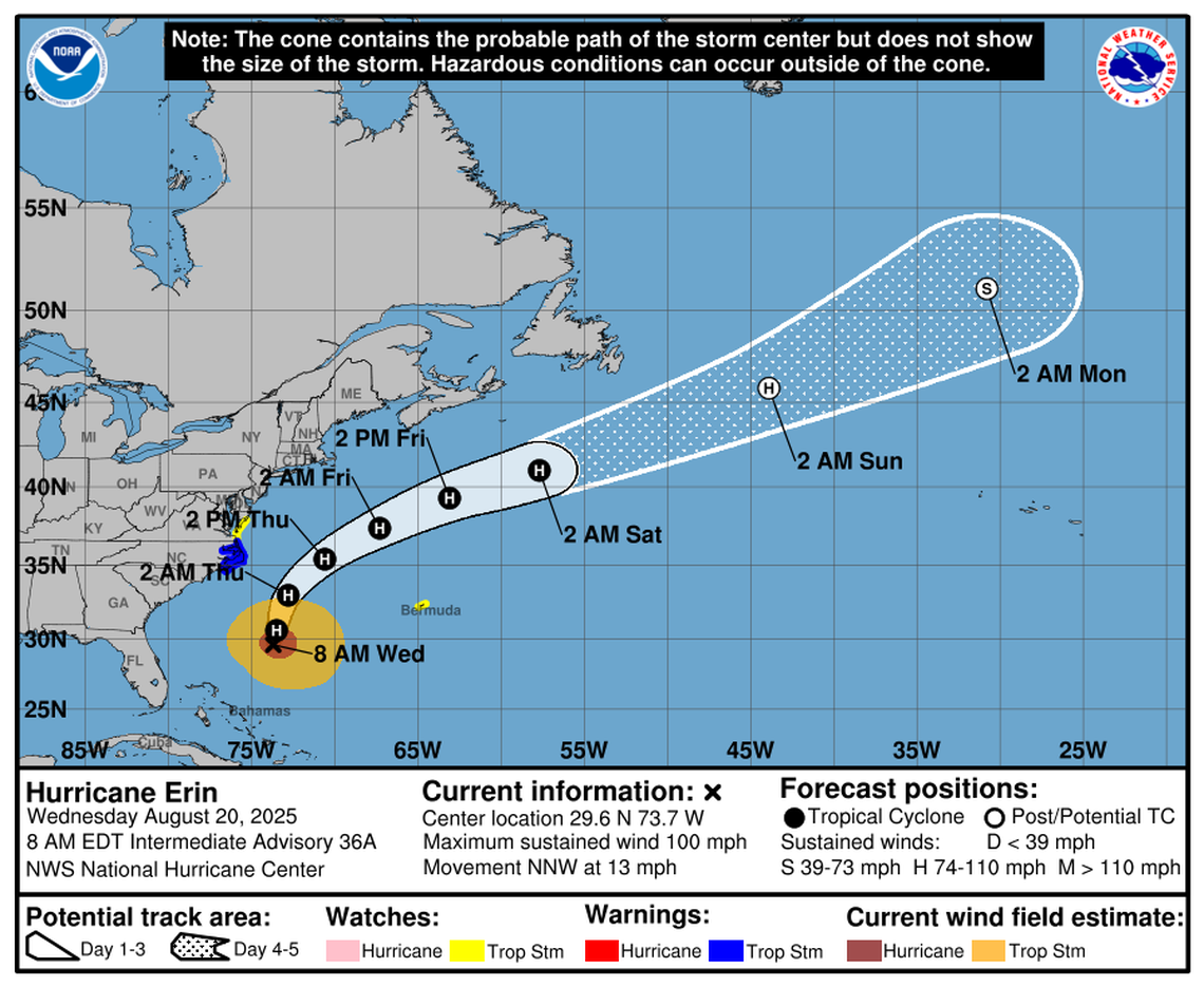 Hurricane Erin, not a Category 2 storm, continues to churn though the Atlantic Ocean. It brings dangerous beach conditions to Hilton Head in the form of high surf and rip currents.