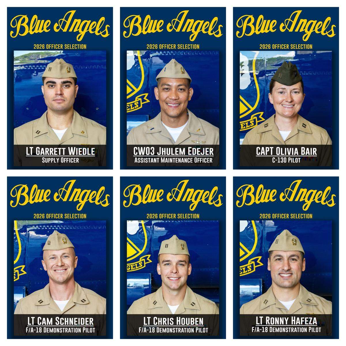 The Blue Angels have announced the addition of these offices to the 2026 team, which also includes 1st Lt. Danielle Cribb of Beaufort.