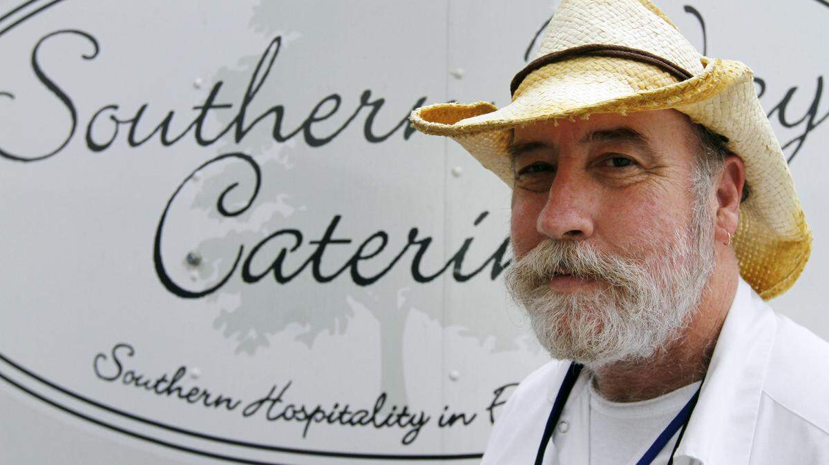Greg Patterson, manager of Columbia catering company, does ?extreme catering? at most of the special clubs and houses and skyboxes at Heritage. Shot on April 5th, 2015.