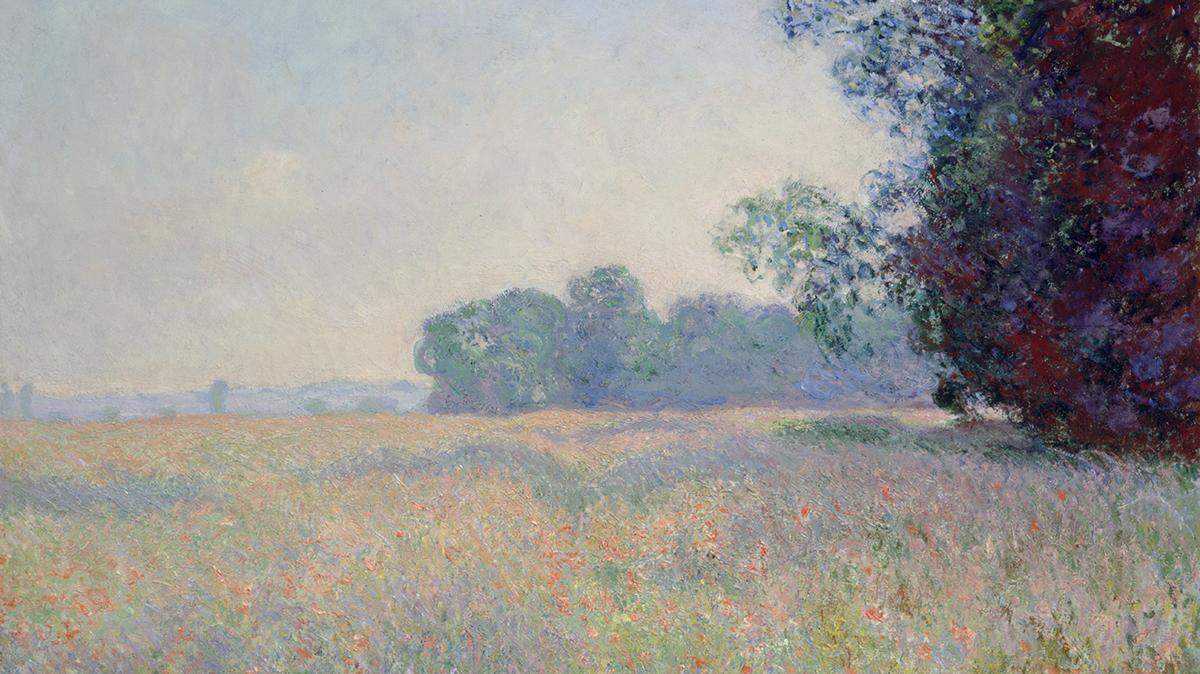 Claude Monet (French, 1840-1926). Champ d?avoine (Oat Field), 1890. Oil on canvas, 26 x 36 7/16 inches. Samuel P. Harn Museum of Art, University of Florida. Gift of Michael A. Singer. 1999.6