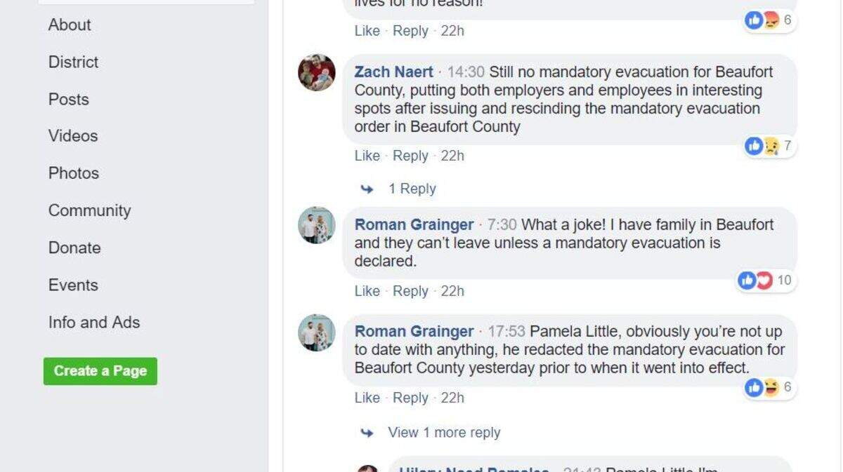 County residents are questioning why Gov. Henry McMaster has not issued a mandatory evacuation for Beaufort County. The concern lies mostly with those who want to evacuate, but cannot because they work in the county.