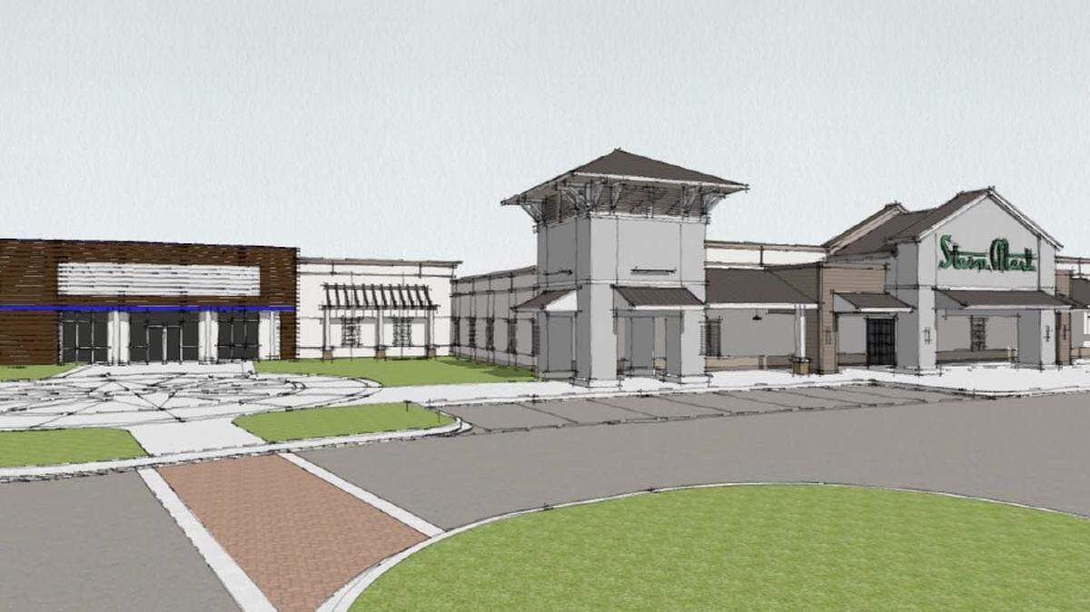 A conceptual rendering of the renovated Pineland Station, to be renamed Sea Turtle Marketplace.