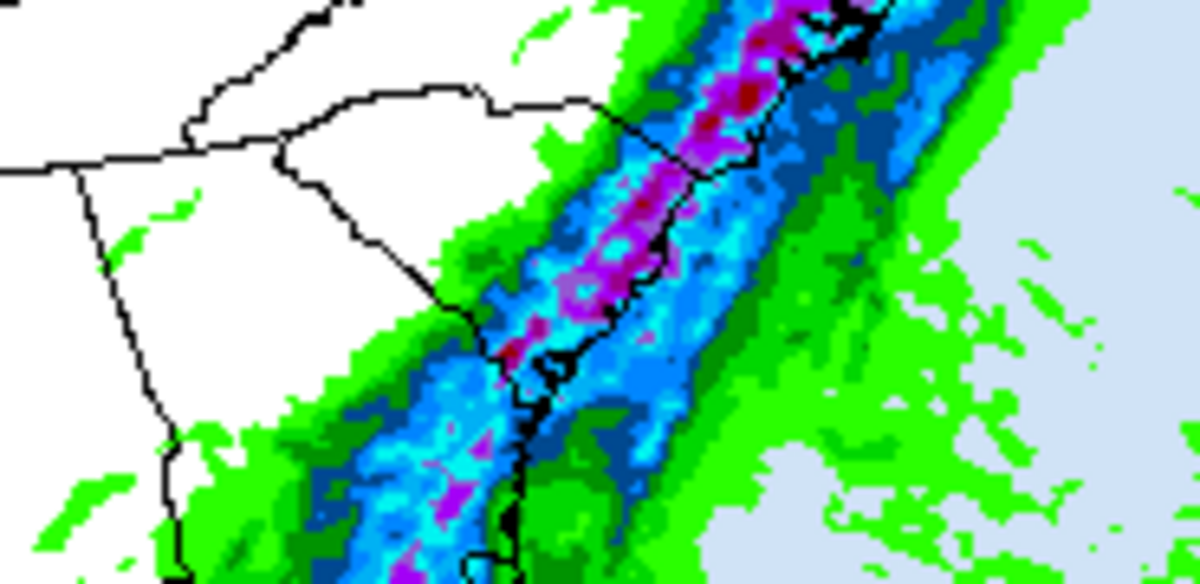 Heavy rain is in the forecast in South Carolina on Friday.