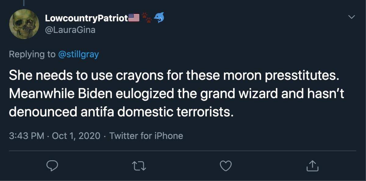 A screenshot of a tweet on @LauraGina’s twitter page.