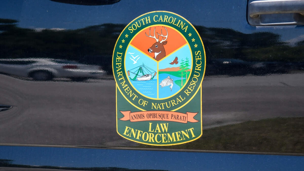 A decal on a law enforcement vehicle for the S.C. Department of Natural Resources as photographed on June 25, 2024 at the Beaufort County Bluffton Center in Bluffton.